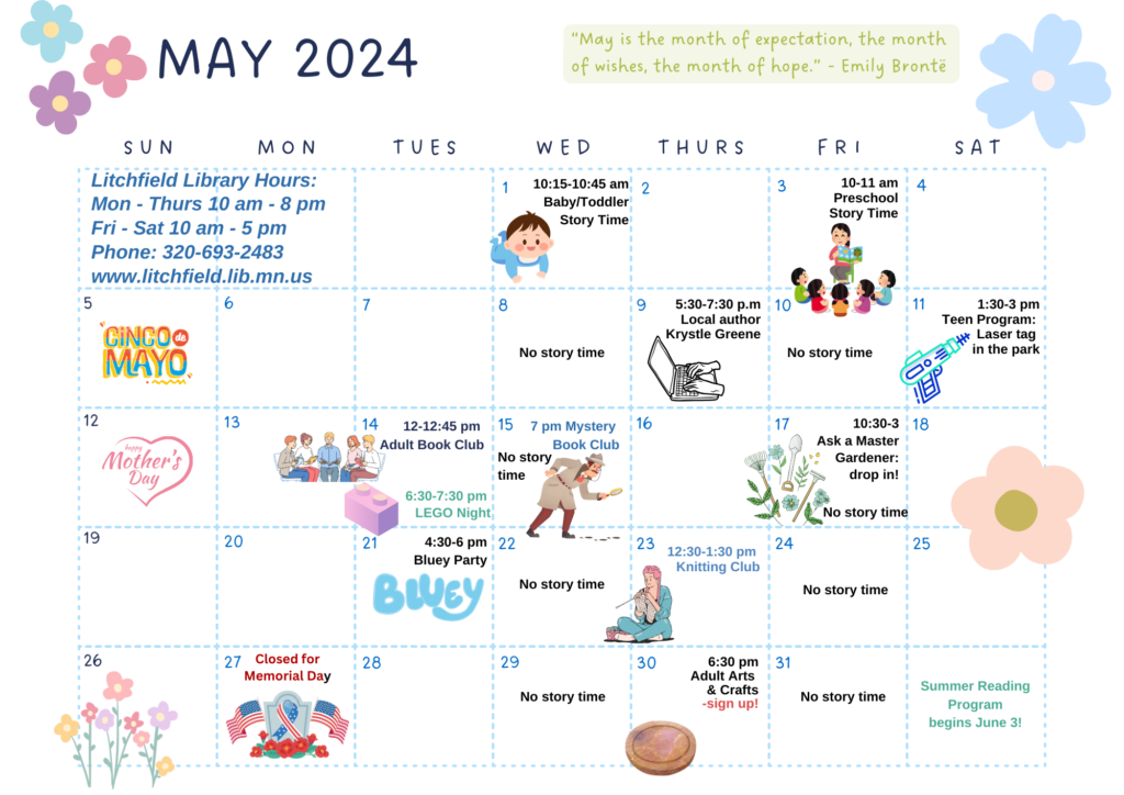 Litchfield Public Library Library Calendar