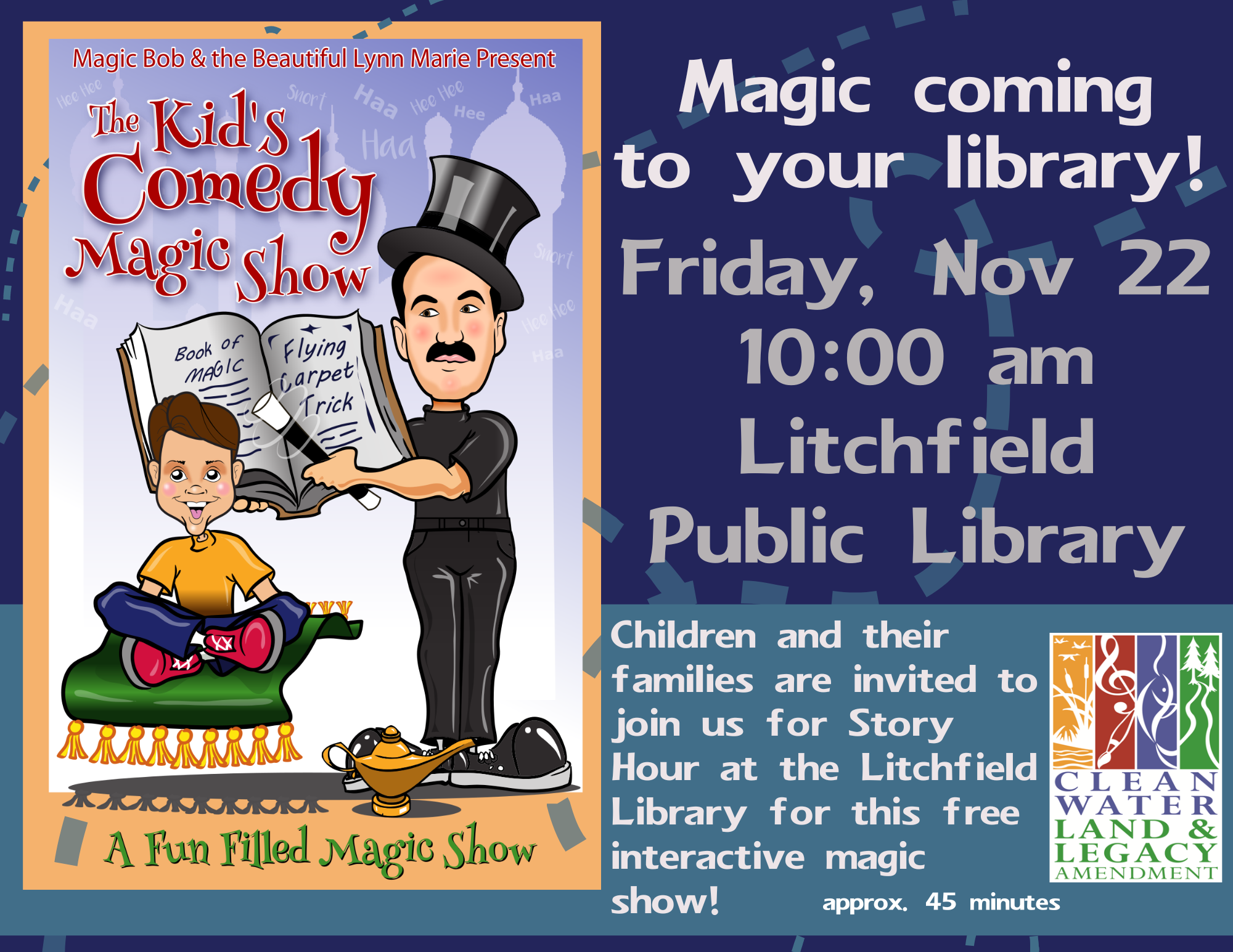 Litchfield Public Library Magic Bob Comedy Show for Kids